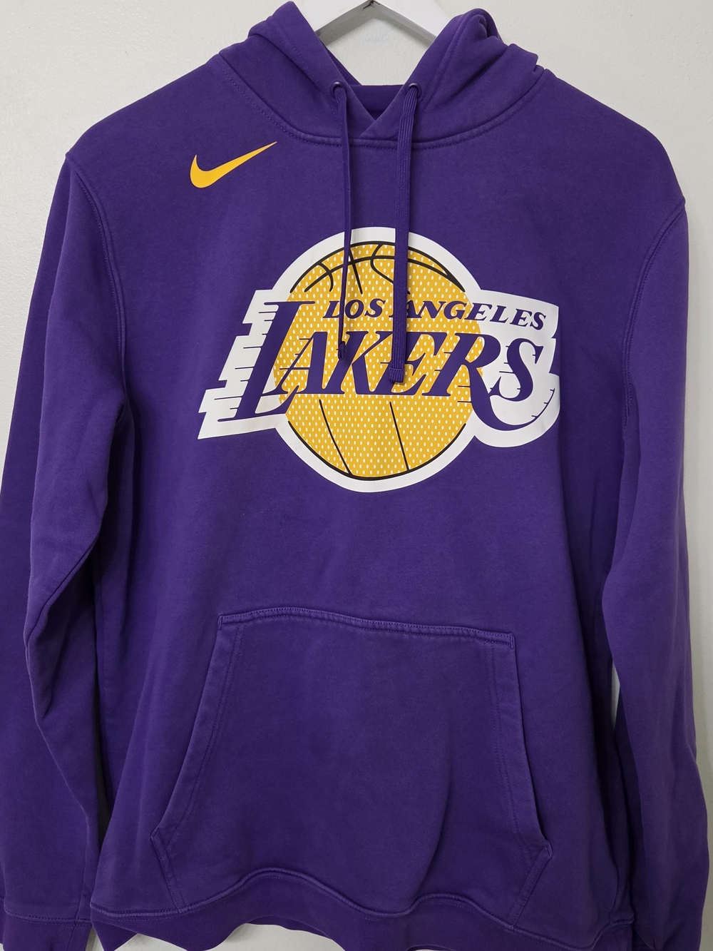 Nike Los Angeles Lakers Purple Pullover Hoodie Size Large